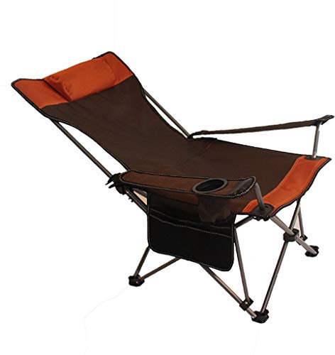 ZZTWER Tragbarer Outdoor-Campingstuhl Outdoor-Klappstühle, ortable Recliner, Ultralight Freizeitstuhl-Angelstuhl, Sitzen und Lüge-Doppel-Hocker Mittagspause Strandstuhl Klappstühle Taschenstuhl