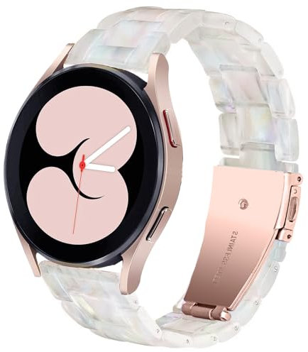 DEALELE Armband Kompatibel mit Samsung Gear Sport/Galaxy Watch 4 / Galaxy 3 41mm / Galaxy Watch 42mm / Active 2, 20mm Buntes Harz Resin Ersatz Armbänder für Huawei GT3 42mm / GT2 42mm, Fluoreszenz