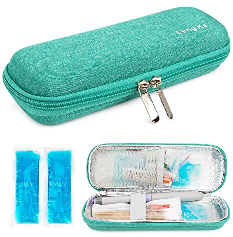 YOUSHARES Insulin Kühltasche für Zuckerkrank Medikamente - Praktisch, Isoliert, Hochwertig - Diabetiker Tasche mit Kühlakku für Insulin (Grün)