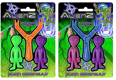 The Magic Toy Shop Stretchy Sticky Super Soft Alien Catapult for Kids Elastic Alien Slingshot Outdoor Hunting Target Shooting Practice