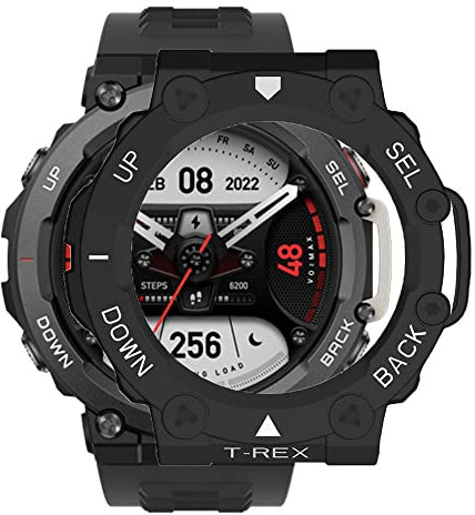Schutzhülle Kompatibel für Amazfit T-Rex 2 Hüllen Protector Cover Case Schutz Hülle Bumper Shell.(Schwarz und weiß)