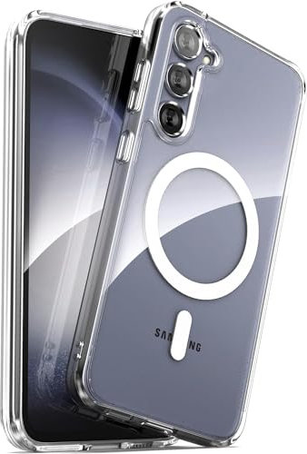 Encased Magnetic Case Designed for Samsung Galaxy S23 - Compatible with MagSafe Charging & Accessories (Crystal Clear)