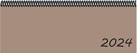 Tischkalender 2024: Tischkalender, Bunt-Kalender cappucchino , 10,5 x 29,7 cm, quer
