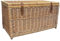 Arthur Cameron - Lucca Deluxe, Large Wicker Basket with Lid - Hand-crafted Wicker Storage Basket with Legs & Sturdy Wooden Frame - Storage Trunk, Storage Chest (Extra Large, Natural)