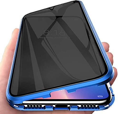 Case for Samsung Galaxy A34 5G, Anti Peep Magnetic Protective Mobile Phone Case Cover, 9H Tempered Glass, Privacy Display Protector Metal Frame, Anti Spy Case, 360 Degree Protection, Anti-Spy Cover