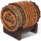 Cabin Obsession Whiskey-Fass-Untersetzer-Set, handgefertigt, für Whisky-Liebhaber und Männerhöhlen, Geschenke für Männer, 6 Stück in voller Größe mit Fass-Stil Halter als Dekor für Männerhöhle
