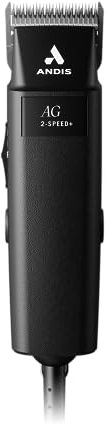 Andis 12845 Ultraleichte 2-Gang-Schermaschine mit abnehmbarer Klinge, professionelle Klinge, Tier-/Hundepflege, für alle Fell- und Rassen, AG, Schwarz
