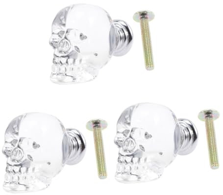 Angoily 3 Stück Schrankknöpfe Aus Glas Mit - Für Kommoden Und Schubladen Robustes Glasmaterial Für Kleiderschränke Küchenschränke
