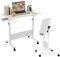 Lvhcmfohm Laptoptisch Höhenverstellbar, klappbarer Computertisch mit Rollen, Klapptisch Schreibtisch für Sofa, Bett, Couch, Büro (Weiß, 80x40cm)