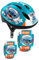 STAMP Unisex-Youth Combo Stitch (Casque + Genouillères & Coudières), Blue/White, S