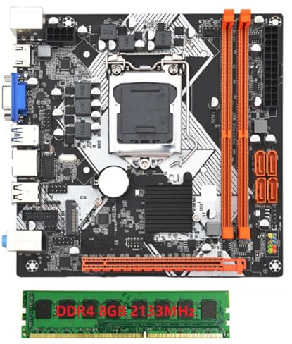 Xptieeck ITX H110 Computer Motherboard with 8G 2133Mhz DDR4 RAM LGA1151 DDR4 Supports 32GB Gigabit Ethernet M.2 Nvme PCI-E 16X Easy Install