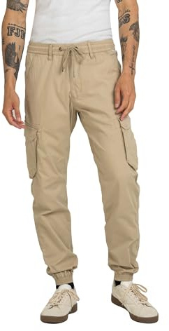 Reell Reflex Cargo LW - Leichte Sommerhose mit Stretch & Gummibund, Slim-Tapered Fit, Cargo-Hose für Herren und Damen