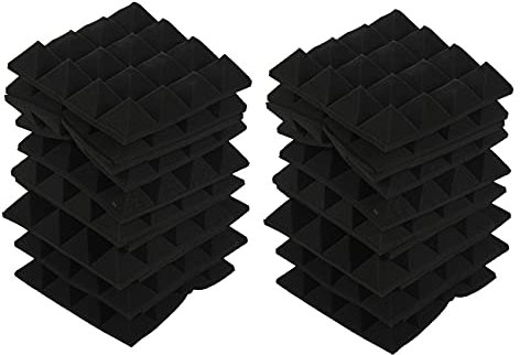 ISTOVO 24 pcs- Schallschutzschaum Schallabsorption Pyramide Studio Behandlung Wandpaneele