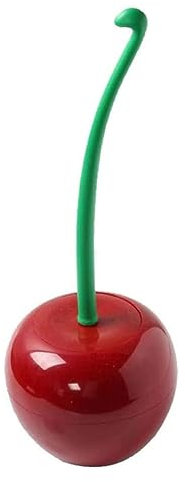 INFJMH Bagno Scopino per WC a Forma di Ciliegia con Manico Lungo, spazzole per la Pulizia Curve e Base per l'organizzazione della conservazione spazzolone WC