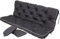 TexDeko® Bankauflage mit Rückenlehne für Hollywoodschaukel 130 x 50 x 56cm Gartenschaukelkissen gemütliche Sitzauflage Gartenbankauflage Polsterauflage wasserabweisend UV-beständig (Schwarz)