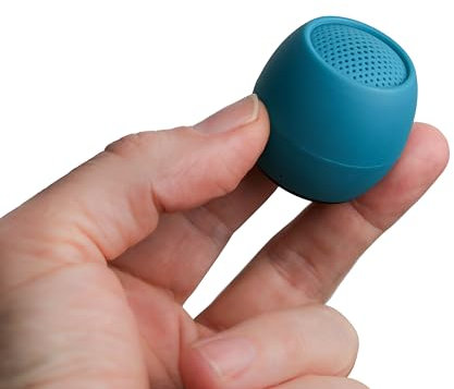 Boompods Zero Ocean Mini Portable Bluetooth Speaker - IPX6 Waterproof Bluetooth Speaker, 5+ Hour Playtime, Built-In Microphone & Selfie Button, Small Wireless Speakers for Outdoor & Travel, Tide Blue