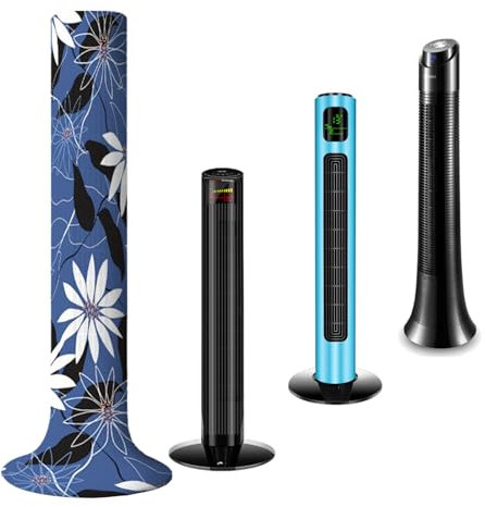 NICENEEDED Tower Fan Dust Cover, Vertical Fan Dustproof Protection Cover Moisture Proof Standing Protective Guard, Washable Sleeve Protector for Household Tower Pedestal