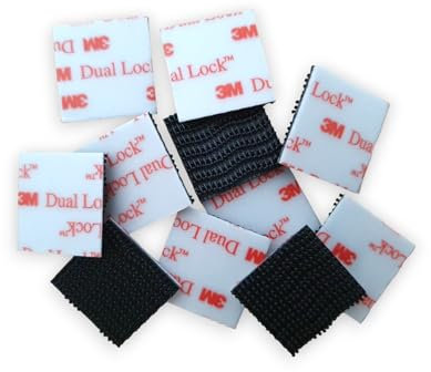 3M Klebeband Dual Lock SJ3550 SJ 3550 duallock Klettpad Klettband 3M Klettpads EXTRA STARK (Weiß, 25mm x 25mm - 18 Stück)