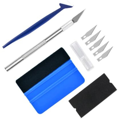 OUDQFCJ Kit Rakel für Autofolien, professionelles Cuttermesser und Rakel für die Installation von Folien Auto und Handy, DIY