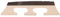 Bridge Banjo à 6 Chaînes 3 à Pattes Premium Ebony Maple Banjo Bridge pour les Accessoires de Banjolele