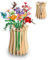 Glamifyr 1 Stück Vase für Lego Blumen, Holzpuzzle Blumenstrauß Flasche, Vase Lego Blumenvase Holzvase für Rosen Kirschblüten Sonnenblumen Tulpen Narzissen Lotus, Blumenvasen 20x15cm