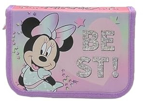 Disney Minnie Mouse Federmappe Mädchen | kleine Geschenke für Kinder | Mäppchen | Mappe | Etui | Schule | Einschulung | Federmäppchen | Mickey Mouse