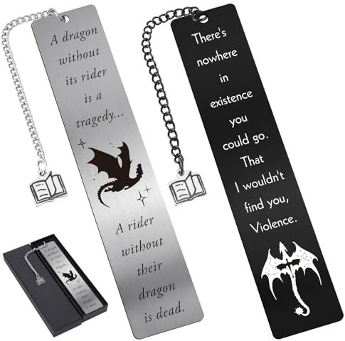 Berirexrion Coole Lesezeichen mit vierten Flügeln, Fantasy-Forth-Drachen, Metall-Seitenmarken, Geschenke, Lesen, Männer, 4. Merch, Merchandise für Jungen, Buchliebhaber, Roman-Fans, Studenten, Lehrer