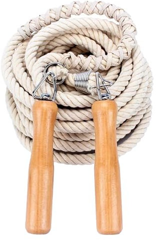 9.8 Ft Long Jump Rope for Kids, Multiplayer Team Jumping Rope, Adjustable Double Dutch Skipping Rope with Wooden Handle for Outdoor Fun, School Sport