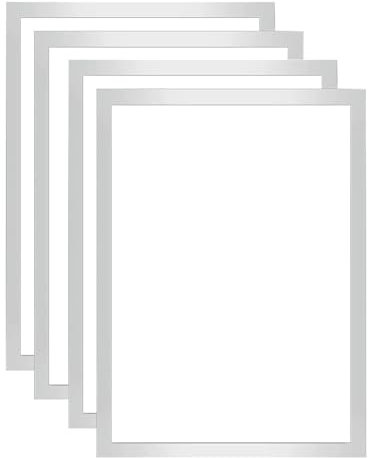 gvivej 4 Stück Diamond Painting Rahmen, 30 x 40 cm Diamant Painting Bilderrahmen, Magnetischer Rahmen, für Wanddekoration zu Hause, Silber