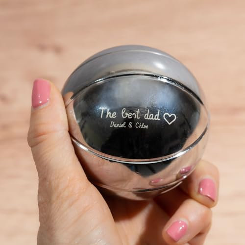 Wanapix | Personalisierte Pétanque-Kugeln | Geschenke zum Vatertag/Geburtstag | 3 Kugeln mit Tasche | Mit Namen Personalisieren | Bester Papa