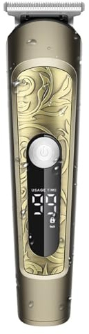 BRRNOO 6-in-1 Electric Bart Trimmer Friseur Multifunktion USB Electric Push Clipper Nase Haarentferner mit 6 Austauschbaren Köpfen für die Pflege von Männern
