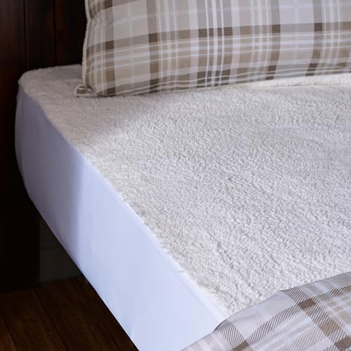 Catherine Lansfield Thermal Sherpa Underblanket Super King Under Fitted Sheet Cream