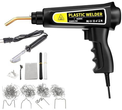 70W Plastic Welding Machine Car Bumper Repair Kit Plastic Welder Machine Hot Stapler Plastic Repair Hot Staple Gun(Set 5)