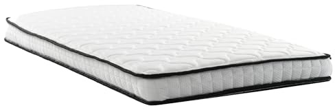 XPSSJMU Federkernmatratze, Maße: 90 × 190 cm, Dicke: 10 cm, Härtegrad: H3, mit ergonomischen Modulen und Entlastung der Lendenwirbelsäule; gerollte Matratze