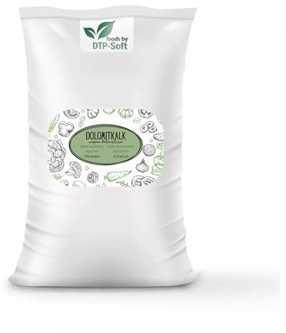 Dolomitkalk 10kg Naturkalk für Rasen und Garten - Bodenkalk Calcium Magnesium - Gartenkalk gegen Moos im Rasen - Rasenkalk Bodenverbesserer für Gartenboden und Landwirtschaft