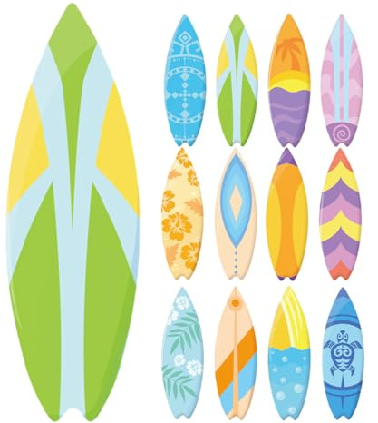 TOYANDONA 120 Stück Hawaii Surfbrett Aufkleber aus Papier Leicht und Tragbar Einzigartige Muster für Festivals und Partys Surfbrett Dekoration und Kofferaufkleber