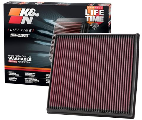 K&N 33-2428 Motorluftfilter: Hochleistung, Prämie, Abwaschbar, Ersatzfilter,Erhöhte Leistung, 2008-2019 (640i, X6, X5, X4, X3, 535i, 740i, ActiveHybrid)