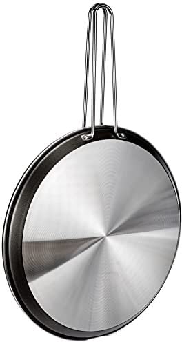 Frabosk Girafrittata Hamburghiera Tostiera CASALINGHI Doppio Grill Antiaderente cm30 Utensili da Cucina, Alluminio, Argento, 30 cm