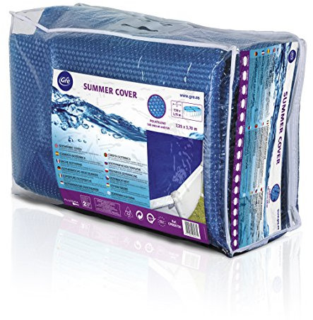 Gre CPROV700 - Achtformige Sommerabdeckung für Pools 710 x 475 cm, blau
