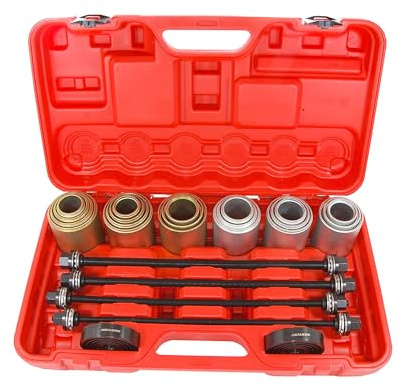 Neilsen CT3187 26pc Universal Press & Pull Sleeve Kit | 34–80mm ID / 44–90mm OD | Ideal for Bush, Bearing & Seal Removal & Installation | M10 M12 M14 M16 Pulling Spindles