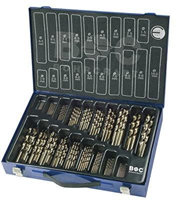 BOHRCRAFT Bohrer-Magazinbox DIN338 HSS-E Co, Durchmesser 1-10 mm, 70-teilig, 1 Stück, 11401410070