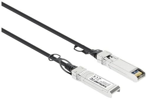 Intellinet SFP+ 10G Passives DAC Twinax-Kabel SFP+ auf SFP+, 3 m, MSA-konform für maximale Kompatibilität, Direct Attach Copper, AWG 30, schwarz