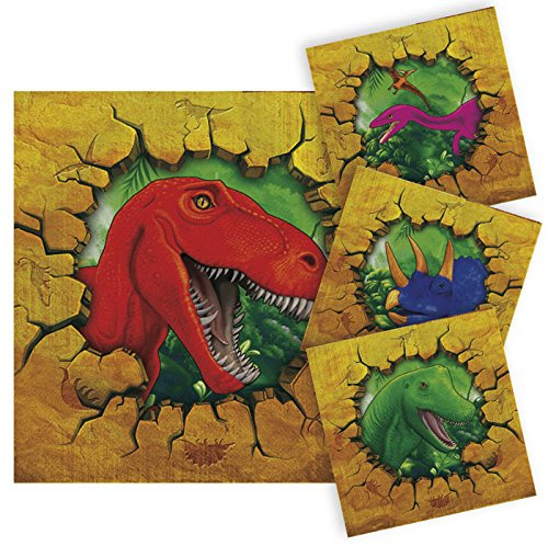 NEU Servietten Dino Party, ca. 25x25 cm, 16 Stück