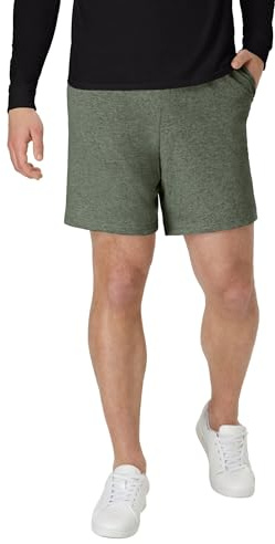 Hanes Mens Jersey Cotton With Pocket Workout-and-training-shorts, Camo Green Heather, Large US