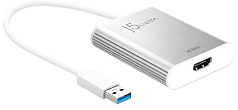 j5create USB 3.0 zu 4K HDMI Display-Adapter- USB 3.0 Typ-A Stecker | HDMI Buchse | 4K UHD | Auflösung bis zu 3840 x 2160 @ 30 Hz | Aluminiumgehäuse (JUA354)