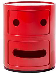 Kartell Componibili Container neutral, Kunststoff, Rot, 32 x 32 x 40 cm