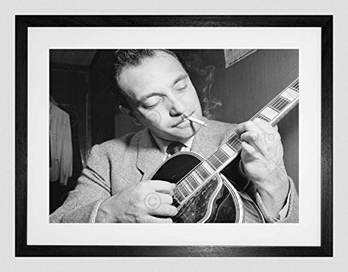 Vintage Music Legend Guitar Player Django Reinhardt Framed Art Print B12X3748