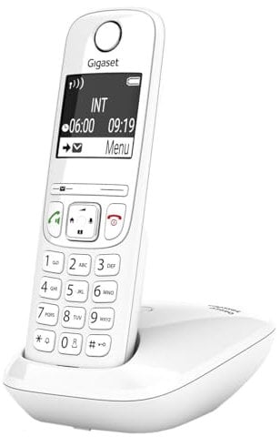 Gigaset AS690 - Schnurloses DECT-Telefon - großes, kontrastreiches Display - brillante Audioqualität - einstellbare Klangprofile, Freisprechfunktion - Anrufschutz, weiß