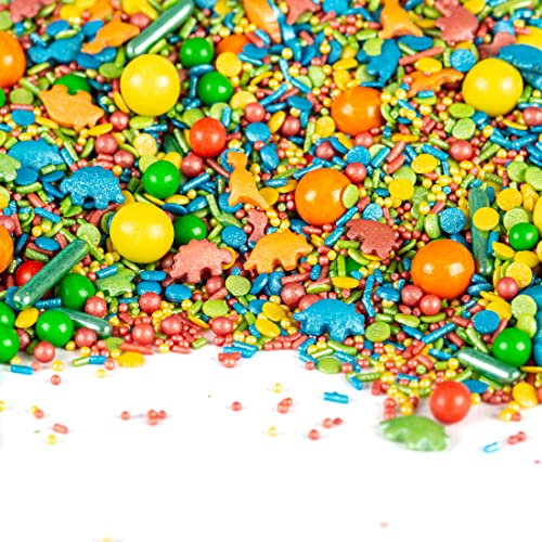 Super Streusel Dinoparty | Zuckerstreusel für Kuchen Kekse Torte uvm. | Alle Zutaten aus der EU | Streuselmix aus Hamburg bekannt aus TV & Print | Ohne AZO-Farbstoffe (180g)