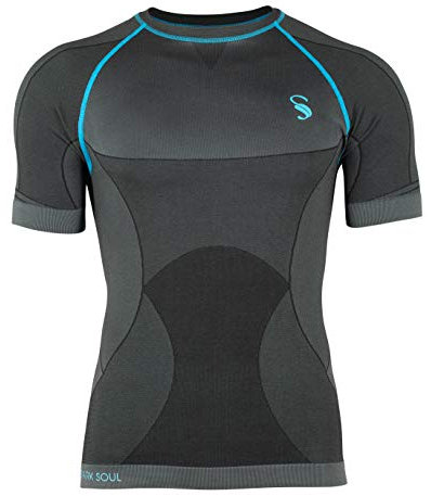 Base Layer Seamless Funktionswäsche, Sport- & Skiunterwäsche, Kurzarm Shirt, Gr. L/XL